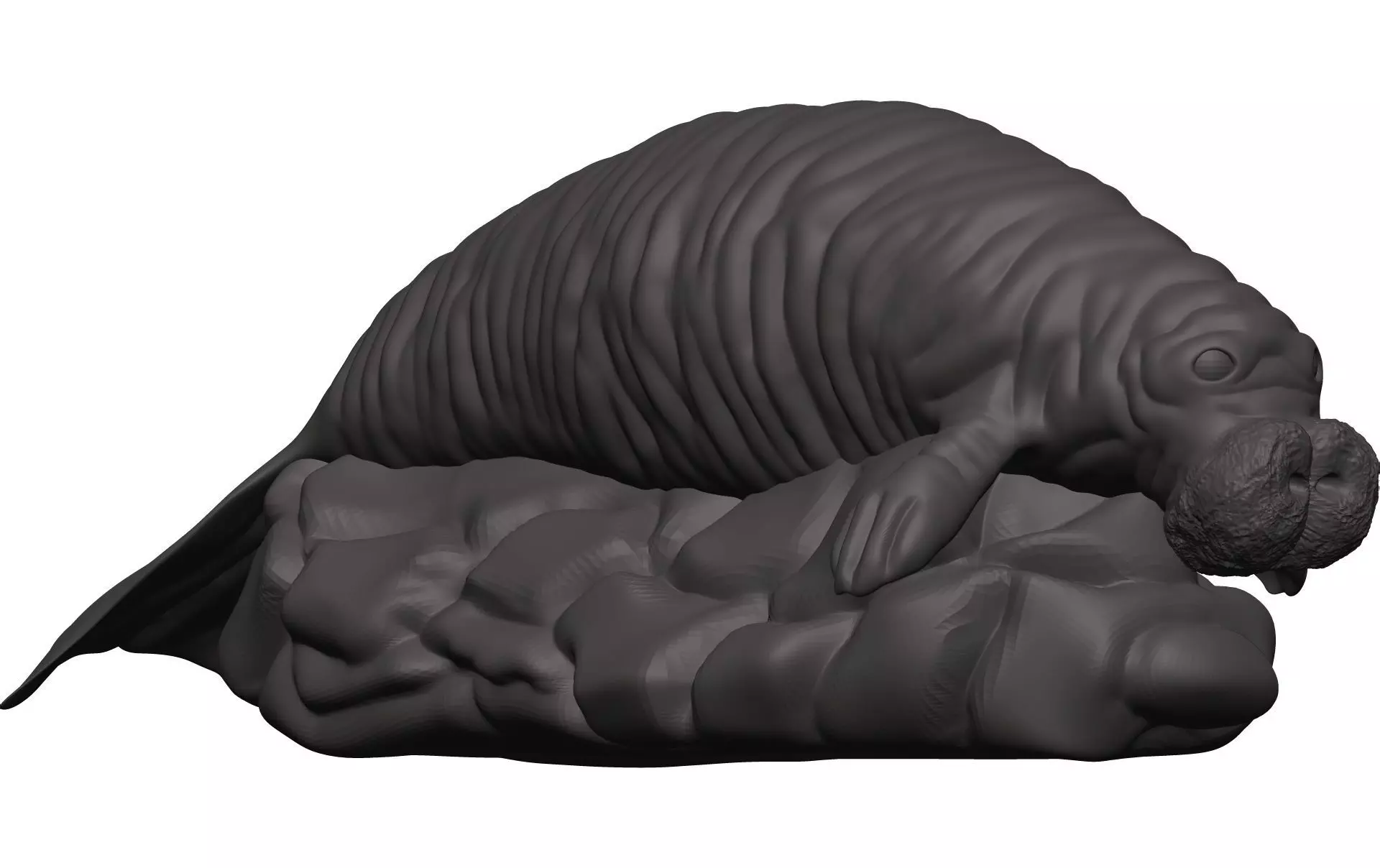 Manatee mammoth lying 3D model