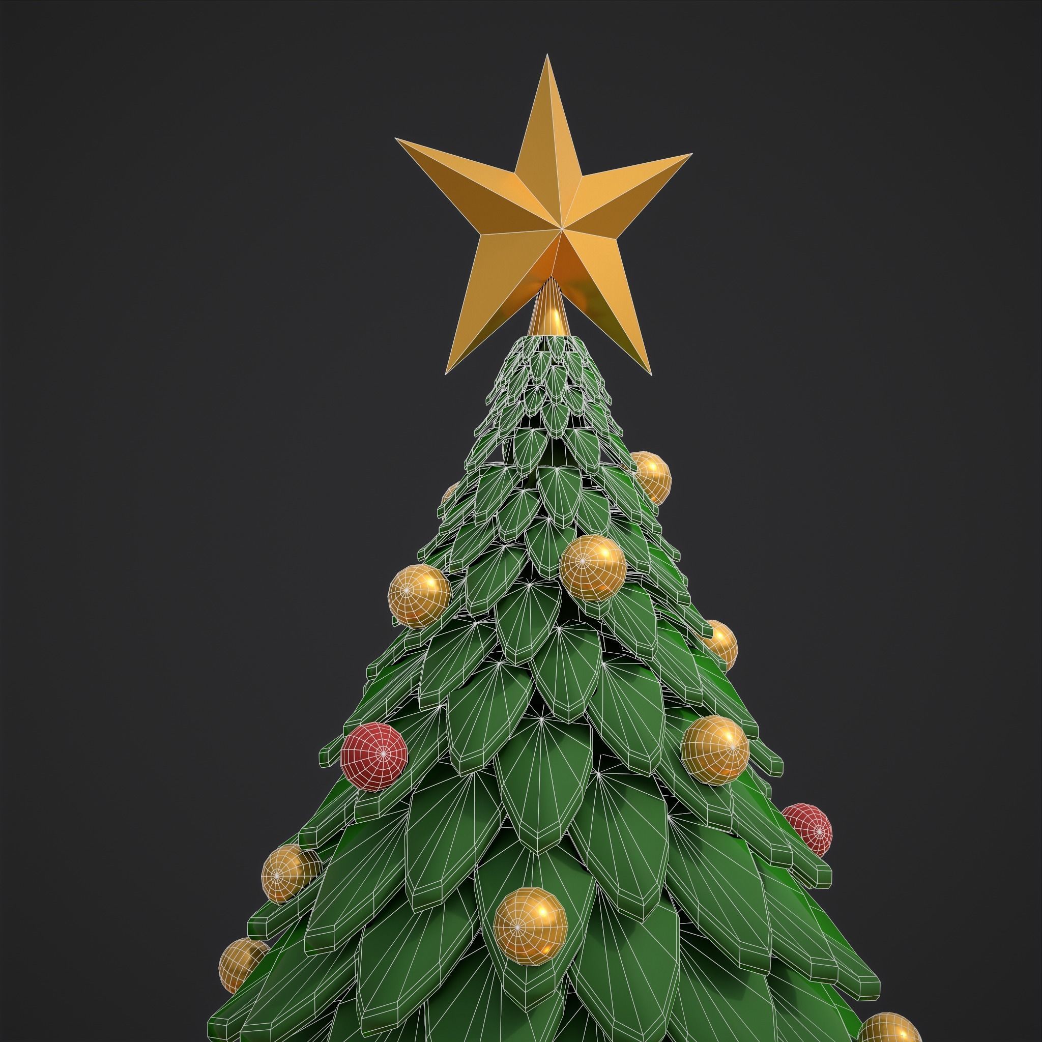 Christmas Tree Cake 3D model_26