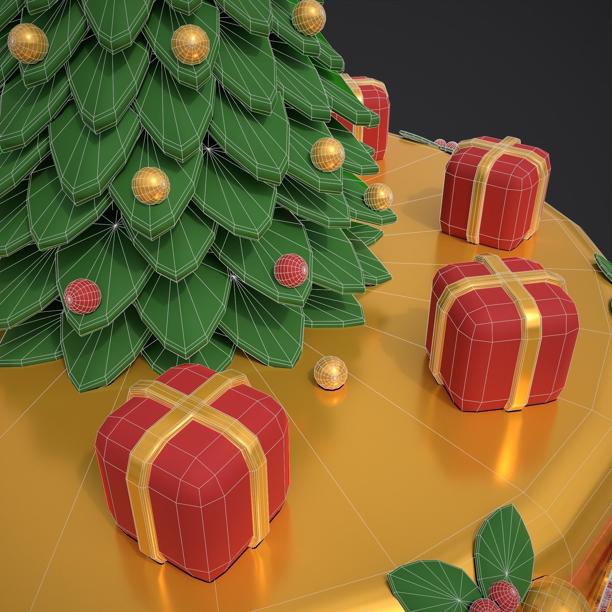 Christmas Tree Cake 3D model_14