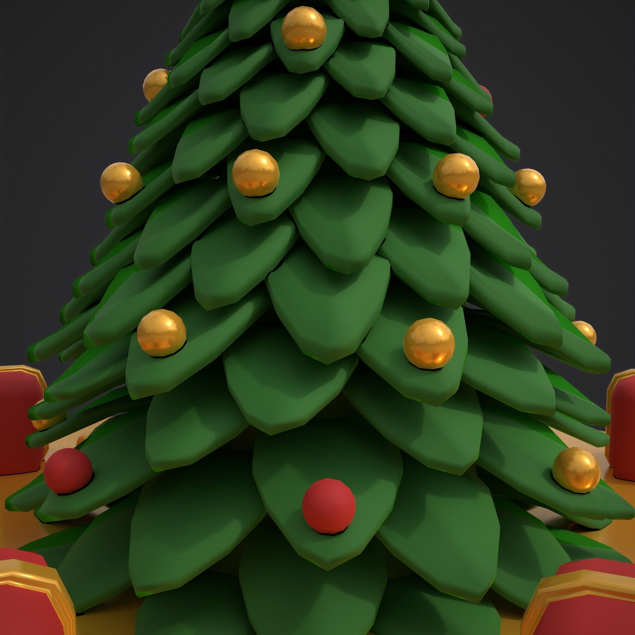 Christmas Tree Cake 3D model_27