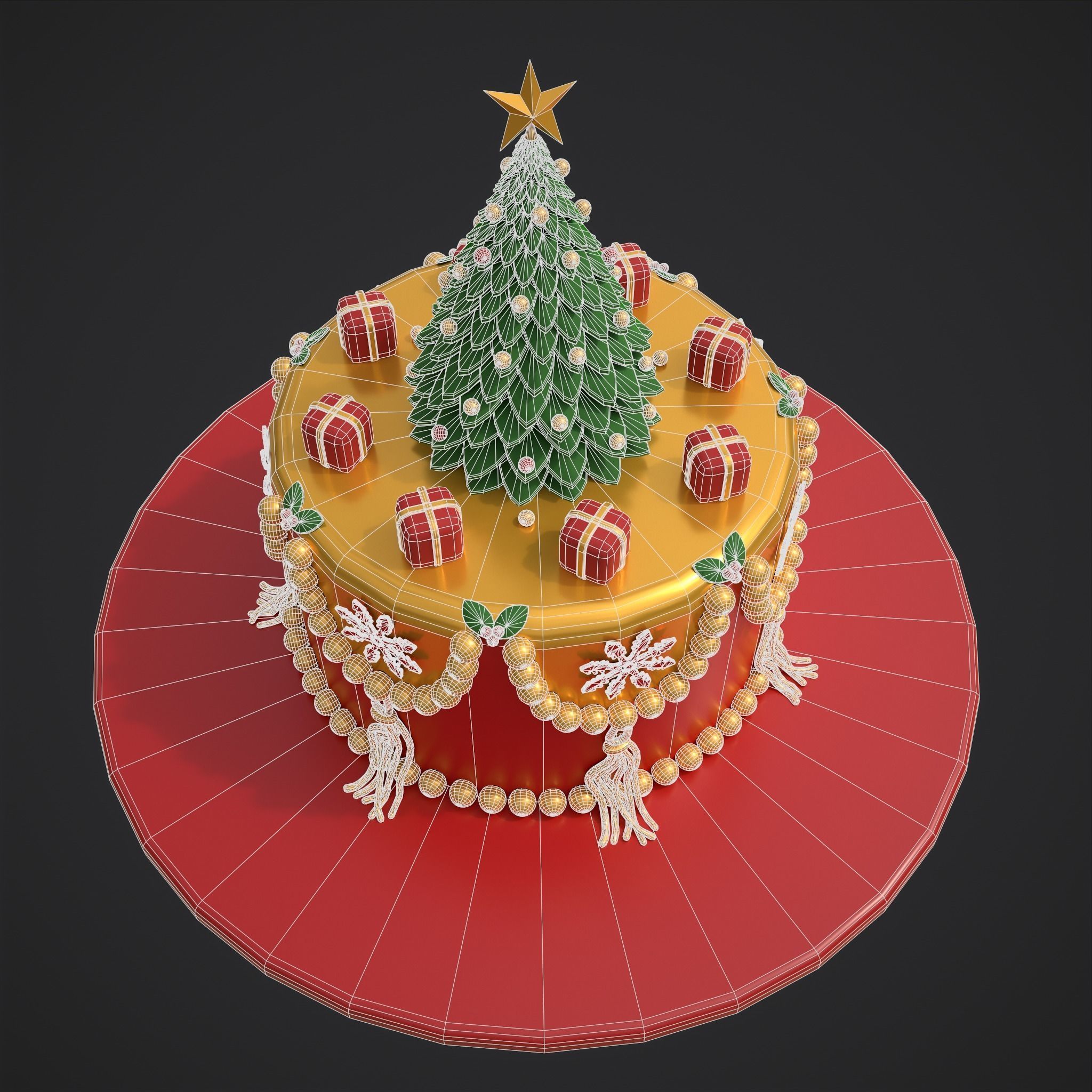 Christmas Tree Cake 3D model_20