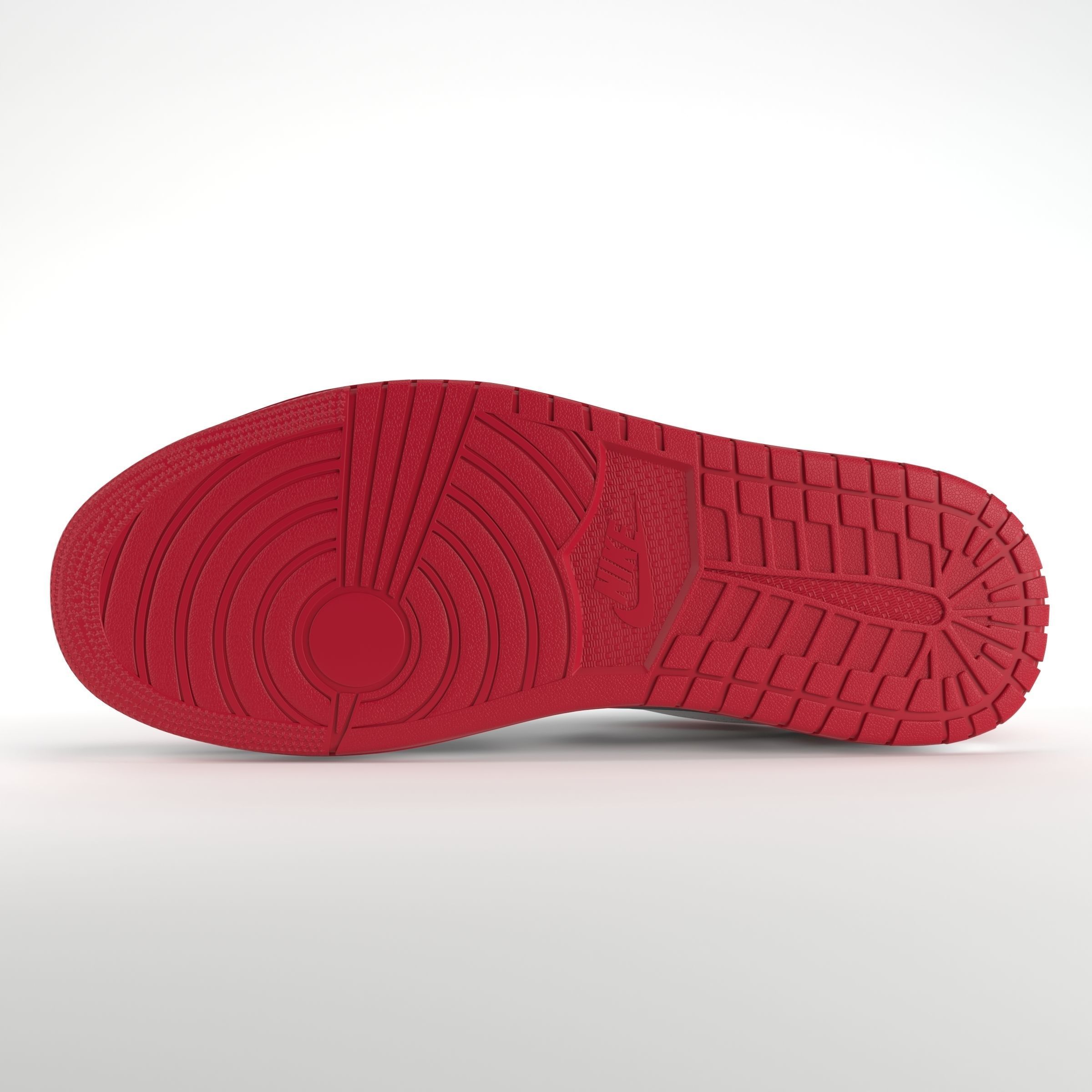 Jordan 1 Low Bred Toe PBR Low-poly 3D model_6