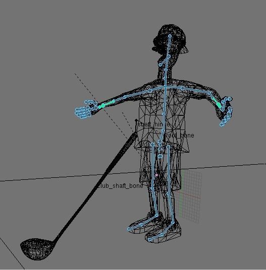 Cartoon Golfer Low-poly 3D model_11