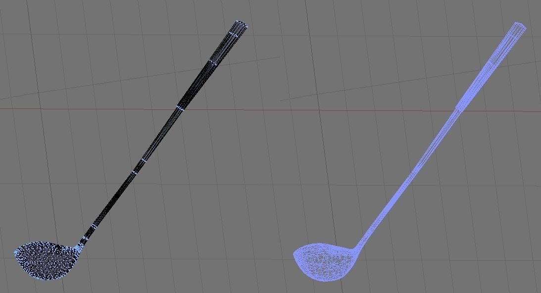 Cartoon Golfer Low-poly 3D model_12