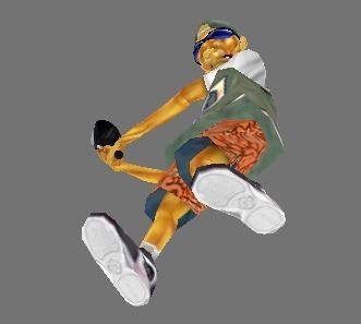 Cartoon Golfer Low-poly 3D model_7