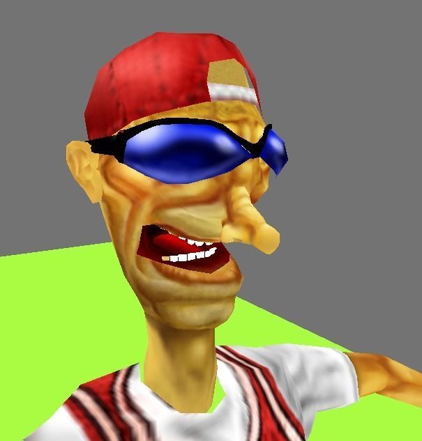 Cartoon Golfer Low-poly 3D model_19