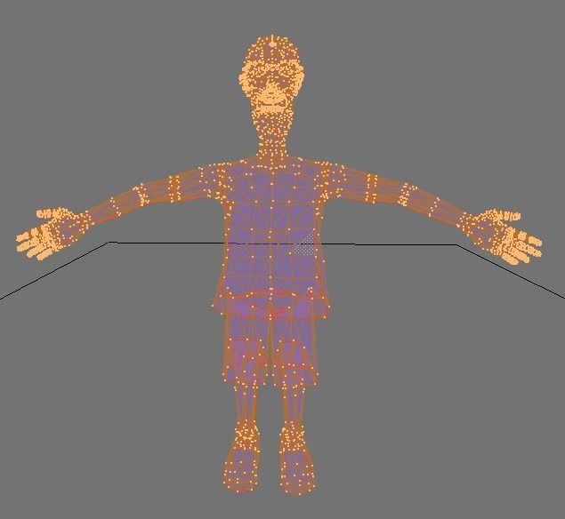 Cartoon Golfer Low-poly 3D model_27