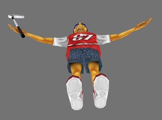 Cartoon Golfer Low-poly 3D model_20