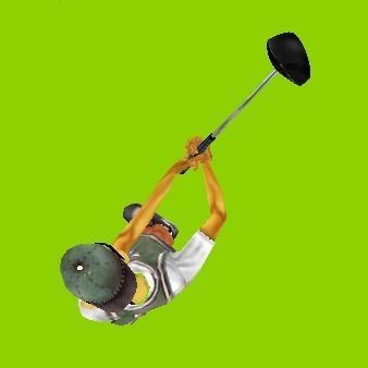 Cartoon Golfer Low-poly 3D model_9