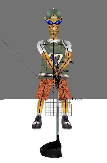 Cartoon Golfer Low-poly 3D model_3