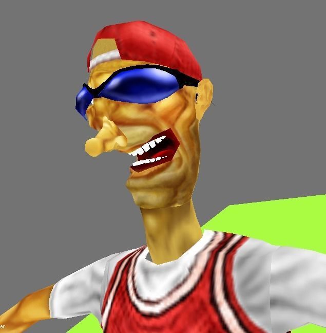 Cartoon Golfer Low-poly 3D model_18