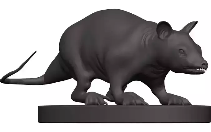 Opossum armadillo figurine 3D model