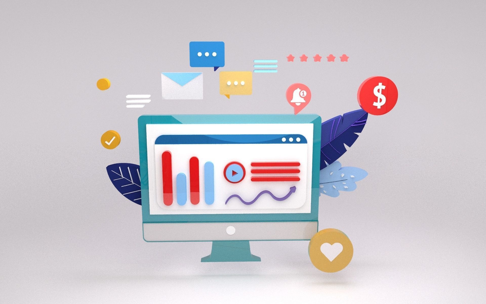 Website design  - web-developers 3D model_1