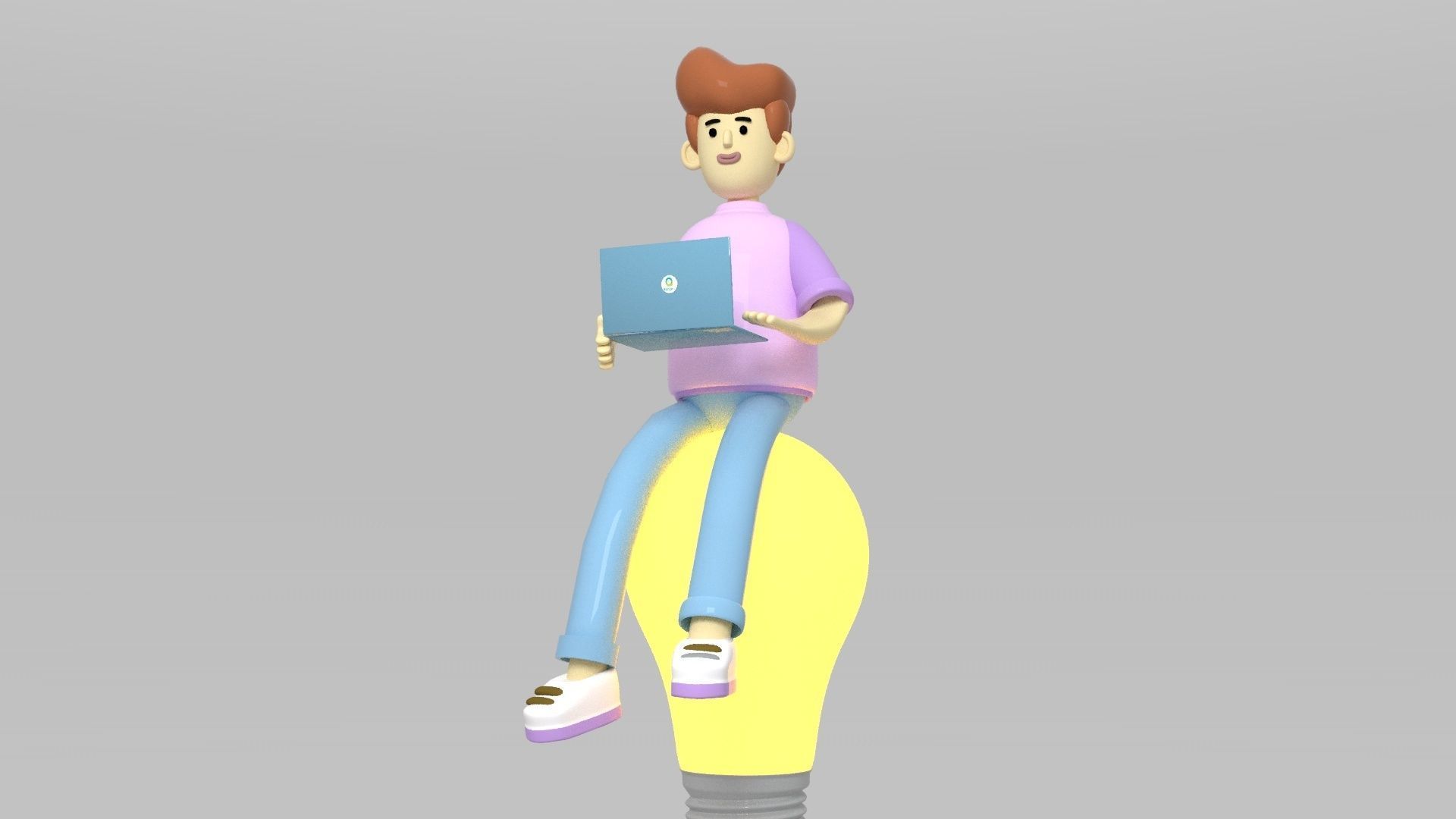 Basic Character modelling rendered in Corona  Free 3D model_1