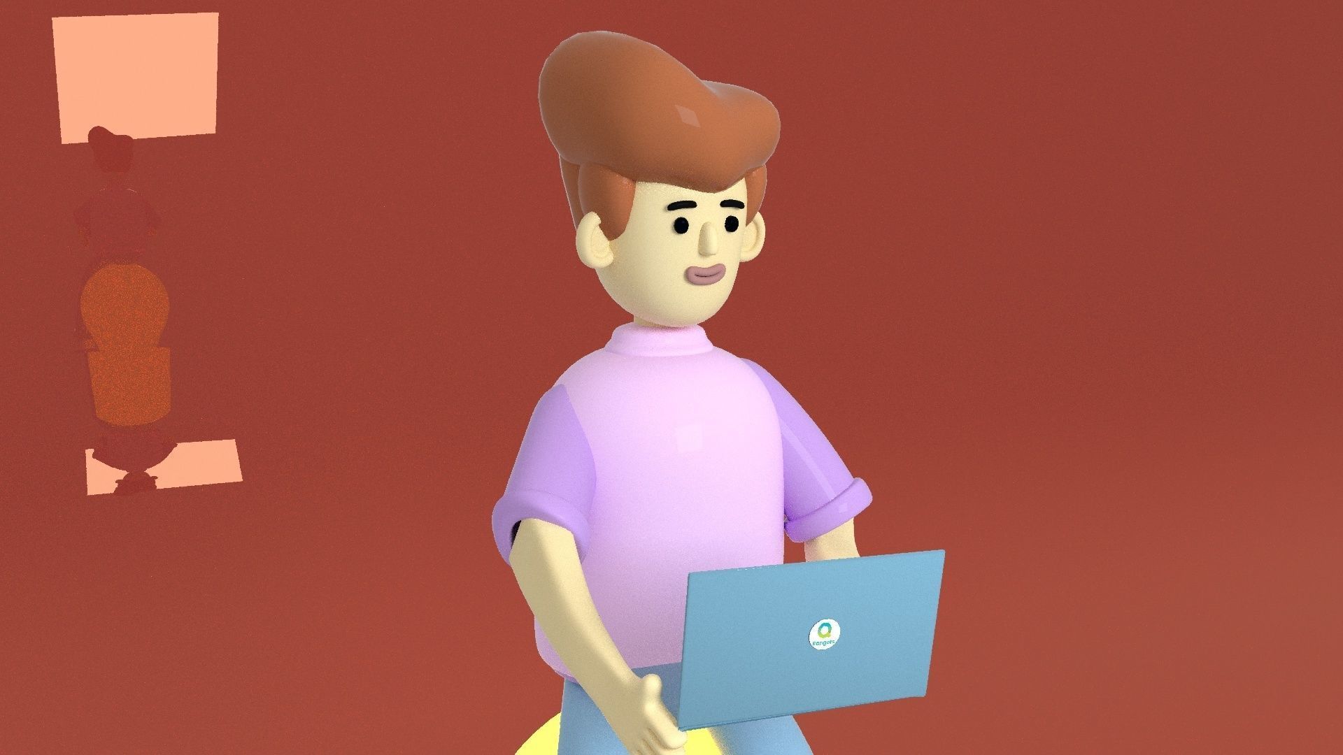 Basic Character modelling rendered in Corona  Free 3D model_4