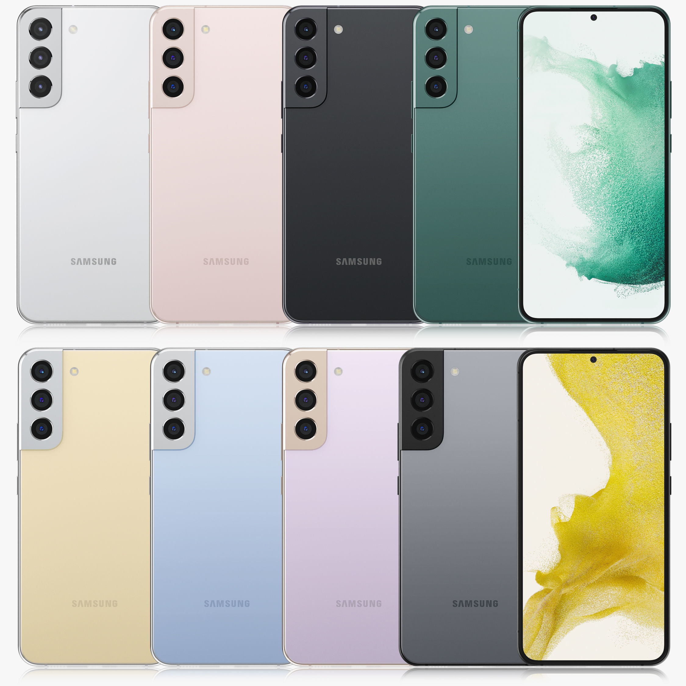 Samsung Galaxy S22 Plus all colors 3D model_1