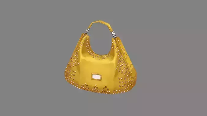 cartoon yellow leather handbag for women