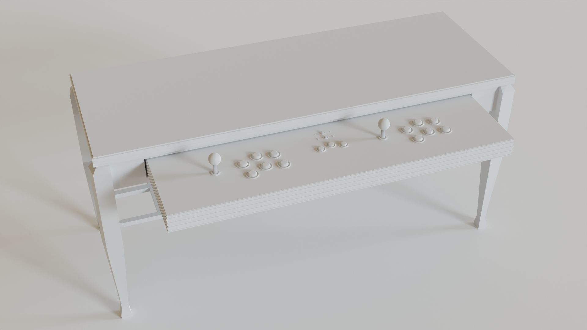Retro Gamer Coffee Tables Low-poly 3D model_6