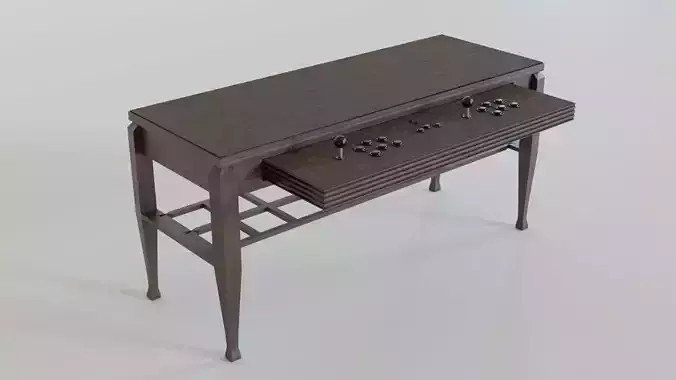 Retro Gamer Coffee Tables Low-poly 3D model