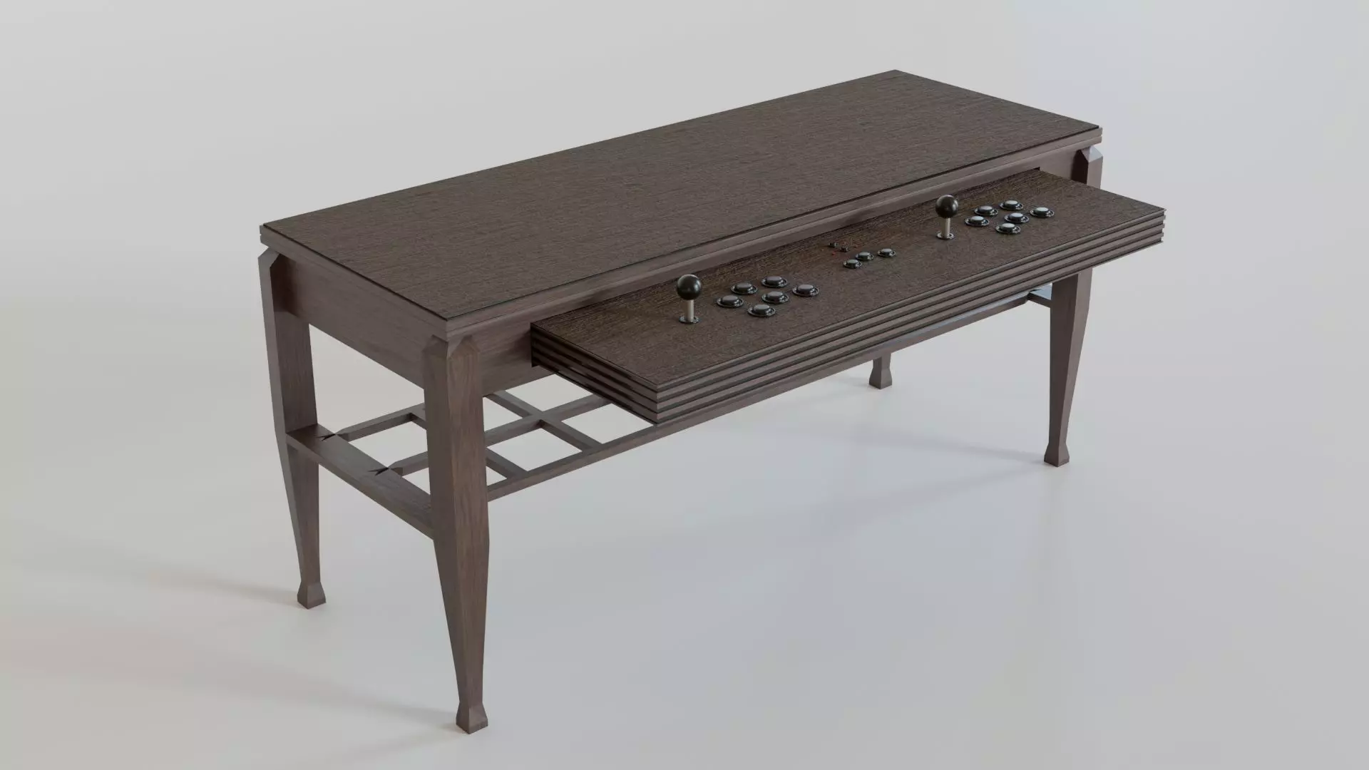 Retro Gamer Coffee Tables Low-poly 3D model_0