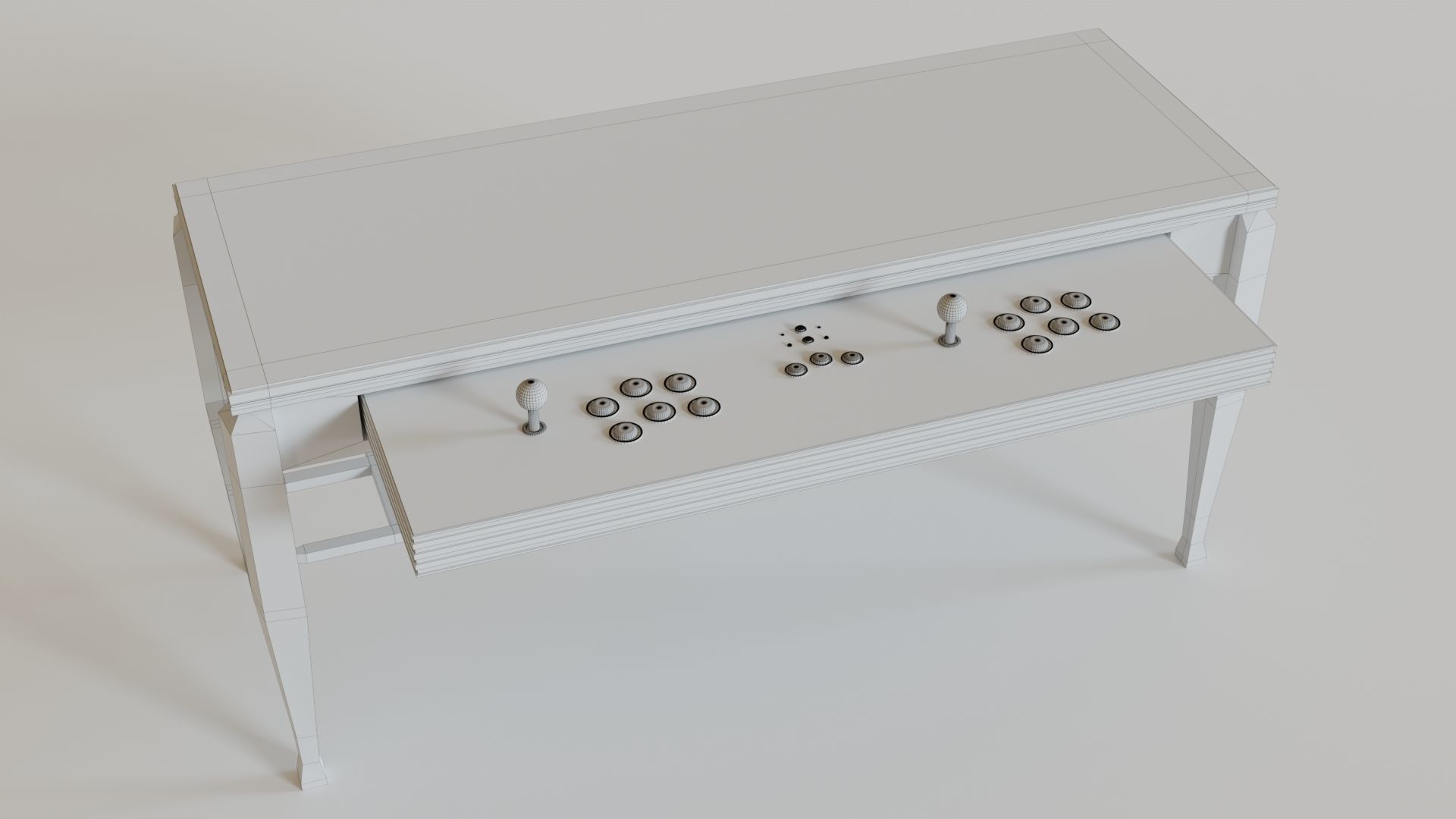 Retro Gamer Coffee Tables Low-poly 3D model_7