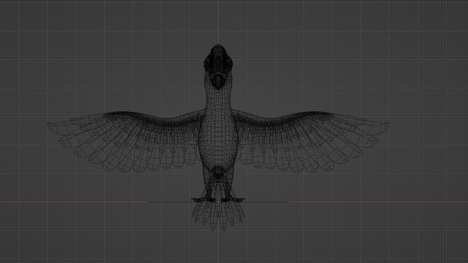 Blue Macaw 3D model_6