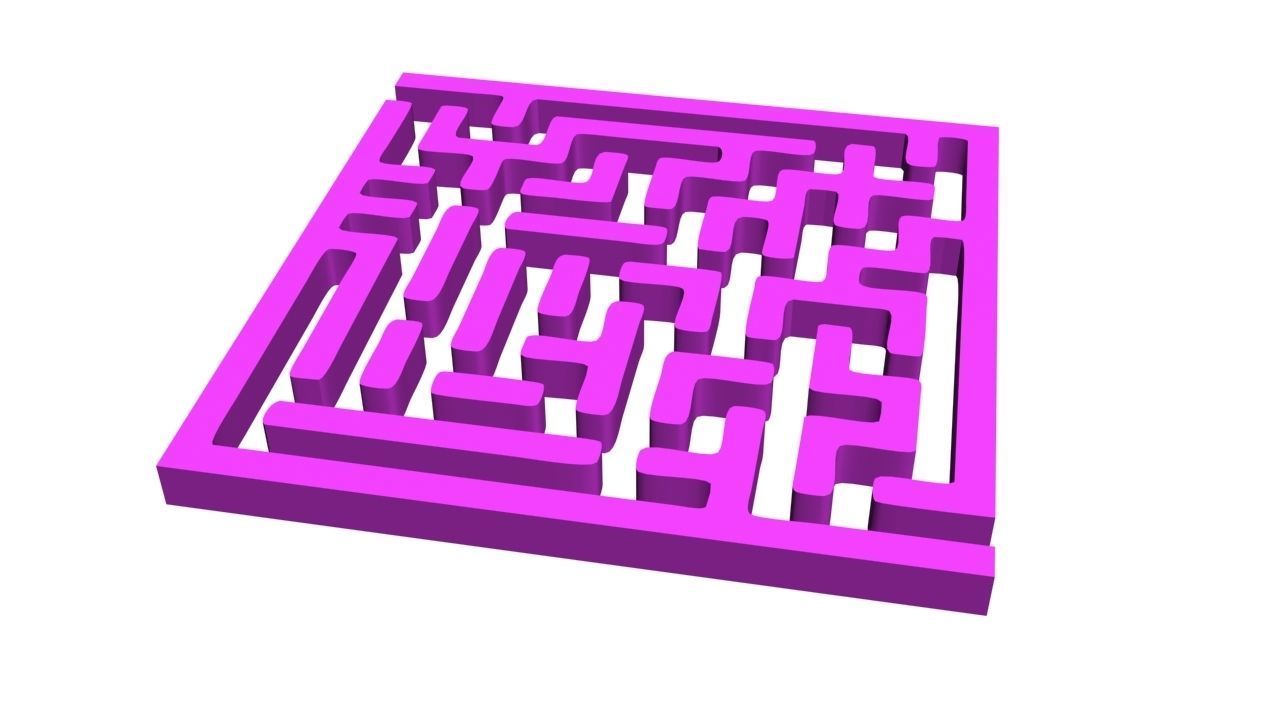 3d maze game model for game and animation projects Low-poly 3D model_1