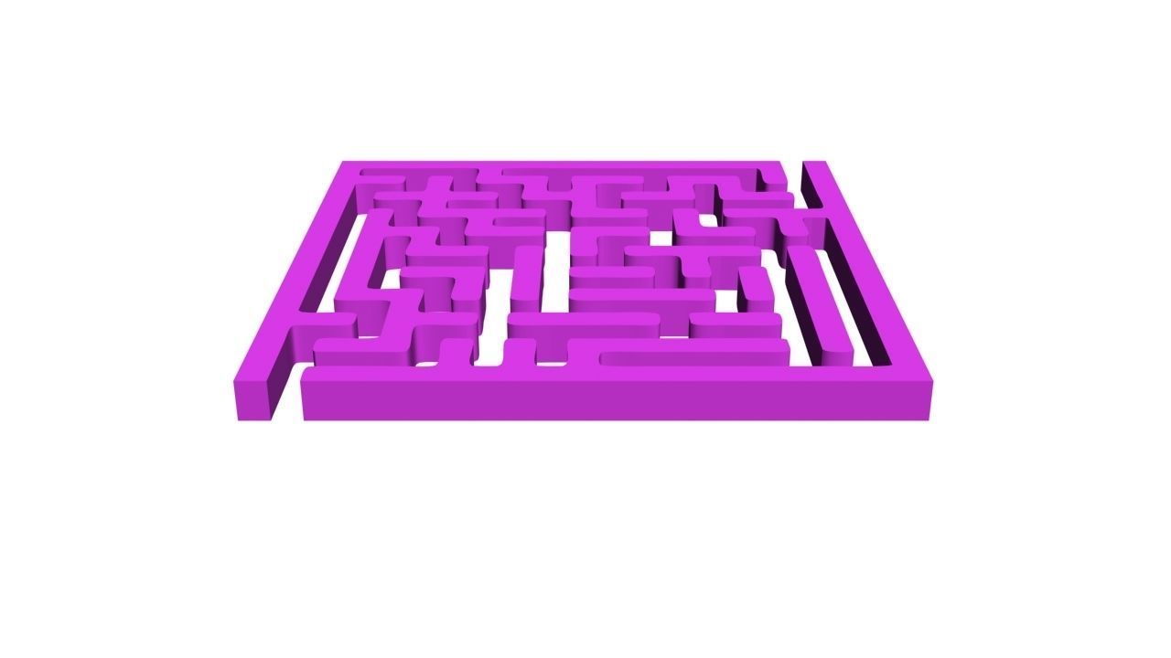 3d maze game model for game and animation projects Low-poly 3D model_3