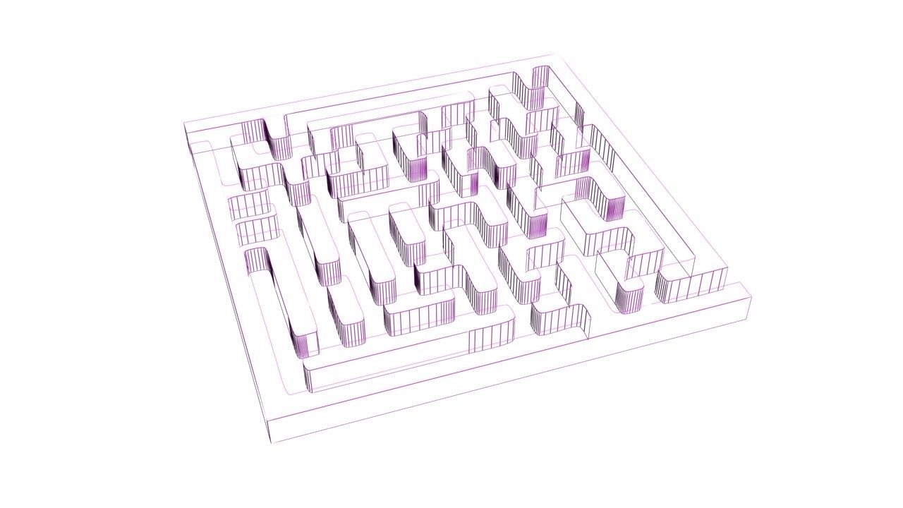 3d maze game model for game and animation projects Low-poly 3D model_4