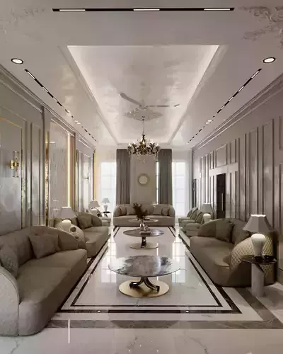 A LIVING ROOM  in classic style