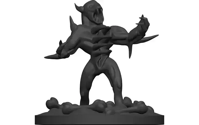 Monster figurine of demon 3D model