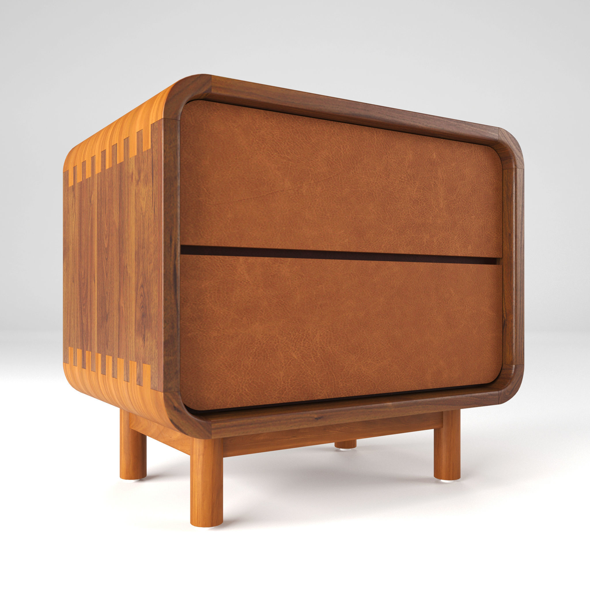 Shinola Runwell Walnut Nightstand 3D model_1