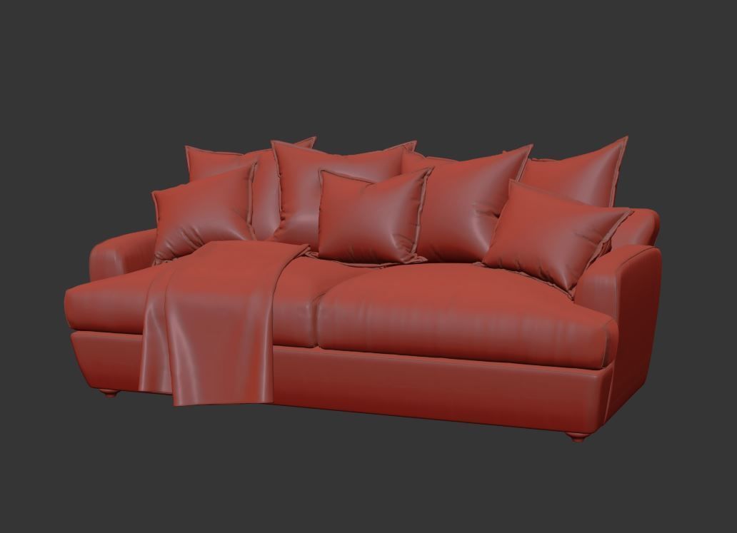 Smooch Sofa 01 Free 3D model_7