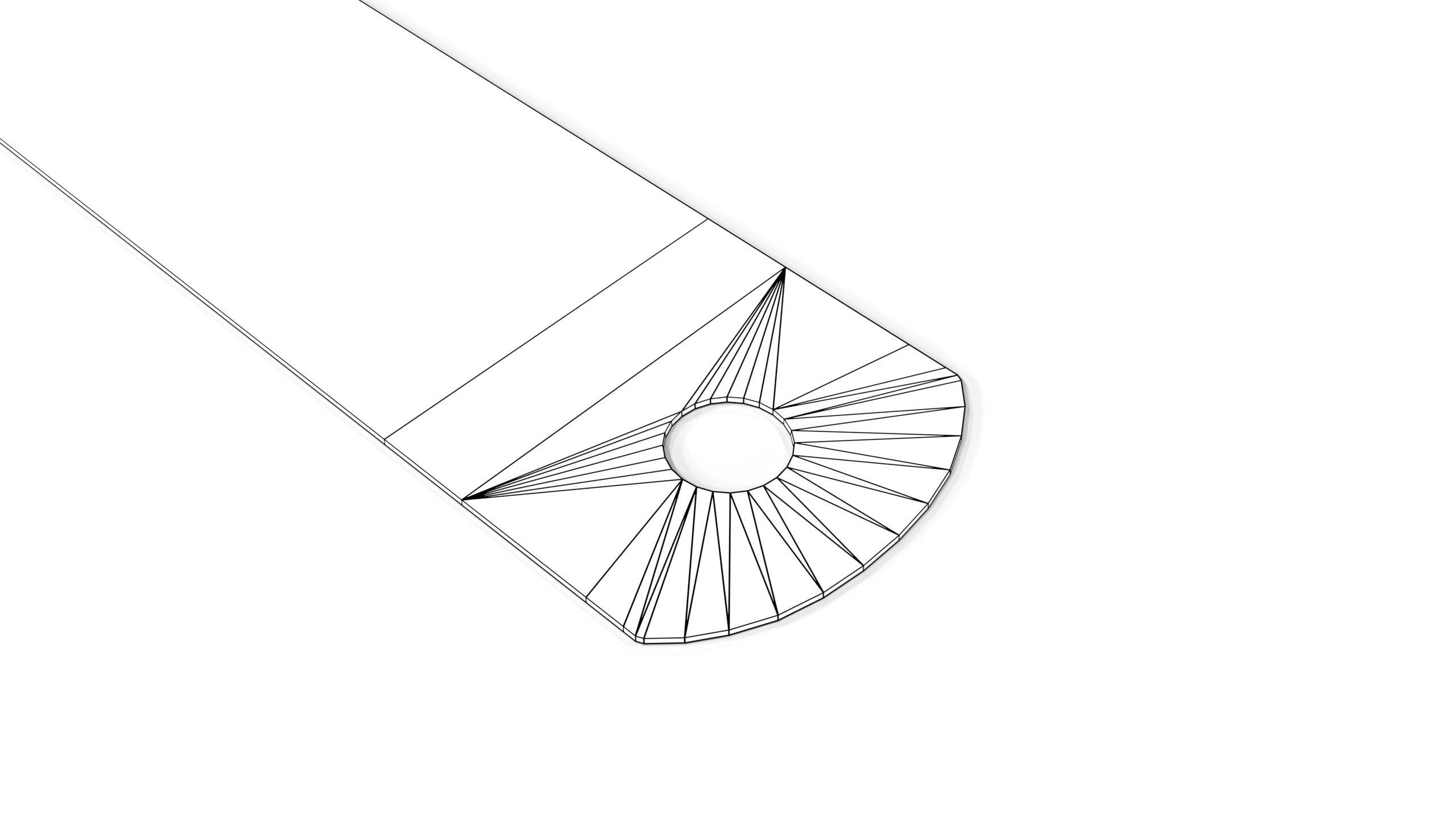 Steel Ruler Low-poly 3D model_4