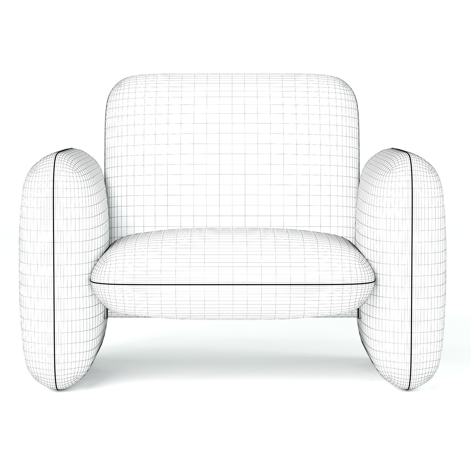 WILKES armchair by Herman Miller 3D model_2