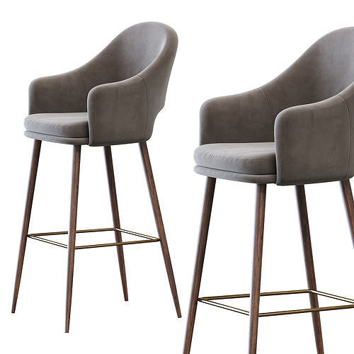 Deephouse Magrib barstool 3D model 4