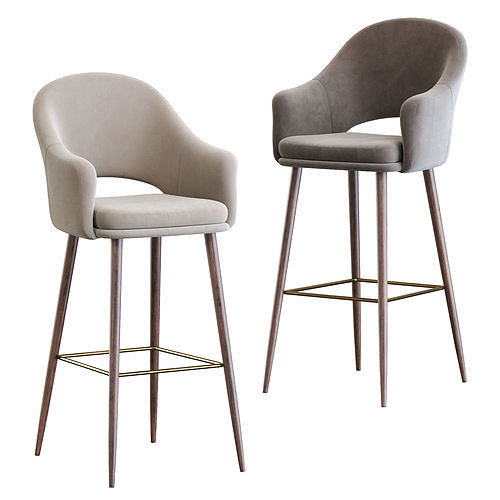 Deephouse Magrib barstool 3D model 2