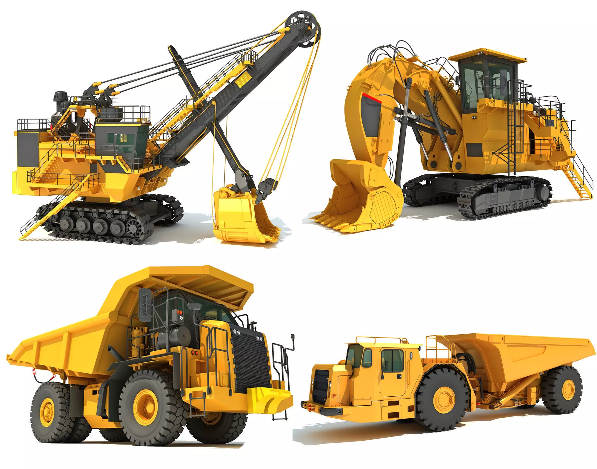 Mining Vehicles Pack 3D model_0