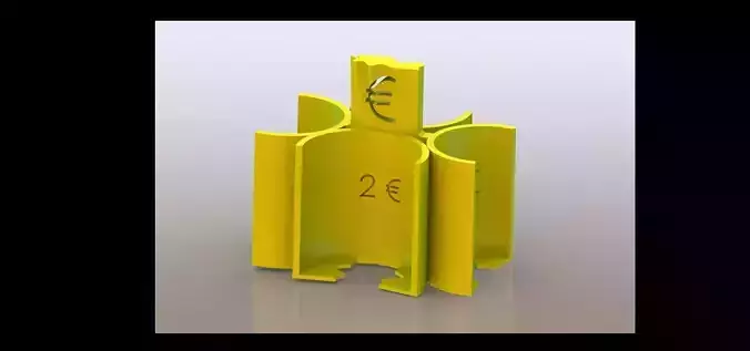 Coin Dispenser for Euro Currency Ready to FDM Print 3D print model