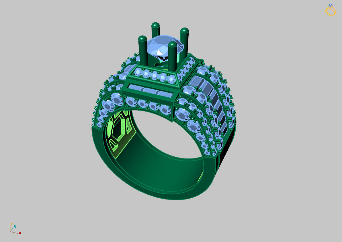 RINGS MEN DIAMOND 3D print model_1