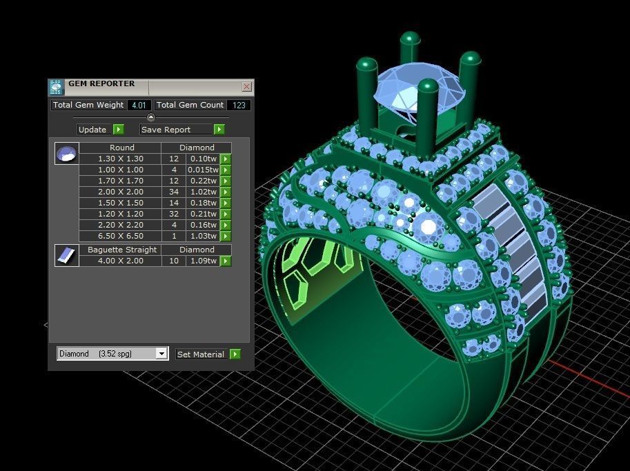 RINGS MEN DIAMOND 3D print model_2