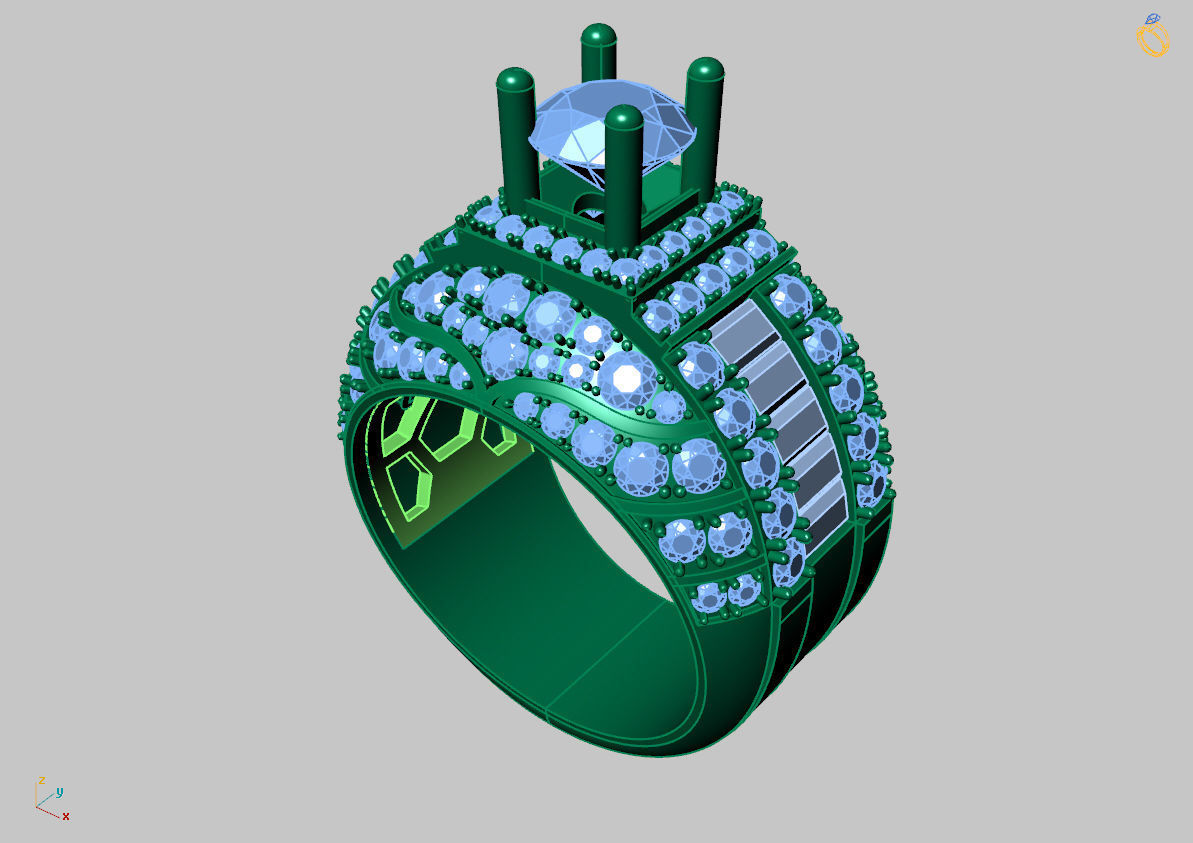 RINGS MEN DIAMOND 3D print model_1