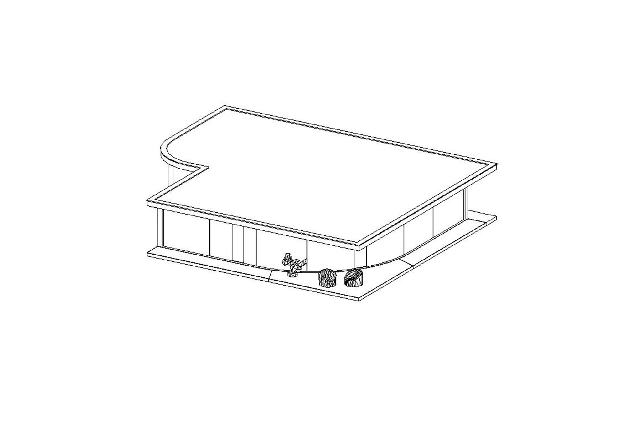 Family House 15 - Created with fully parametric Revit Families Low-poly 3D model_7