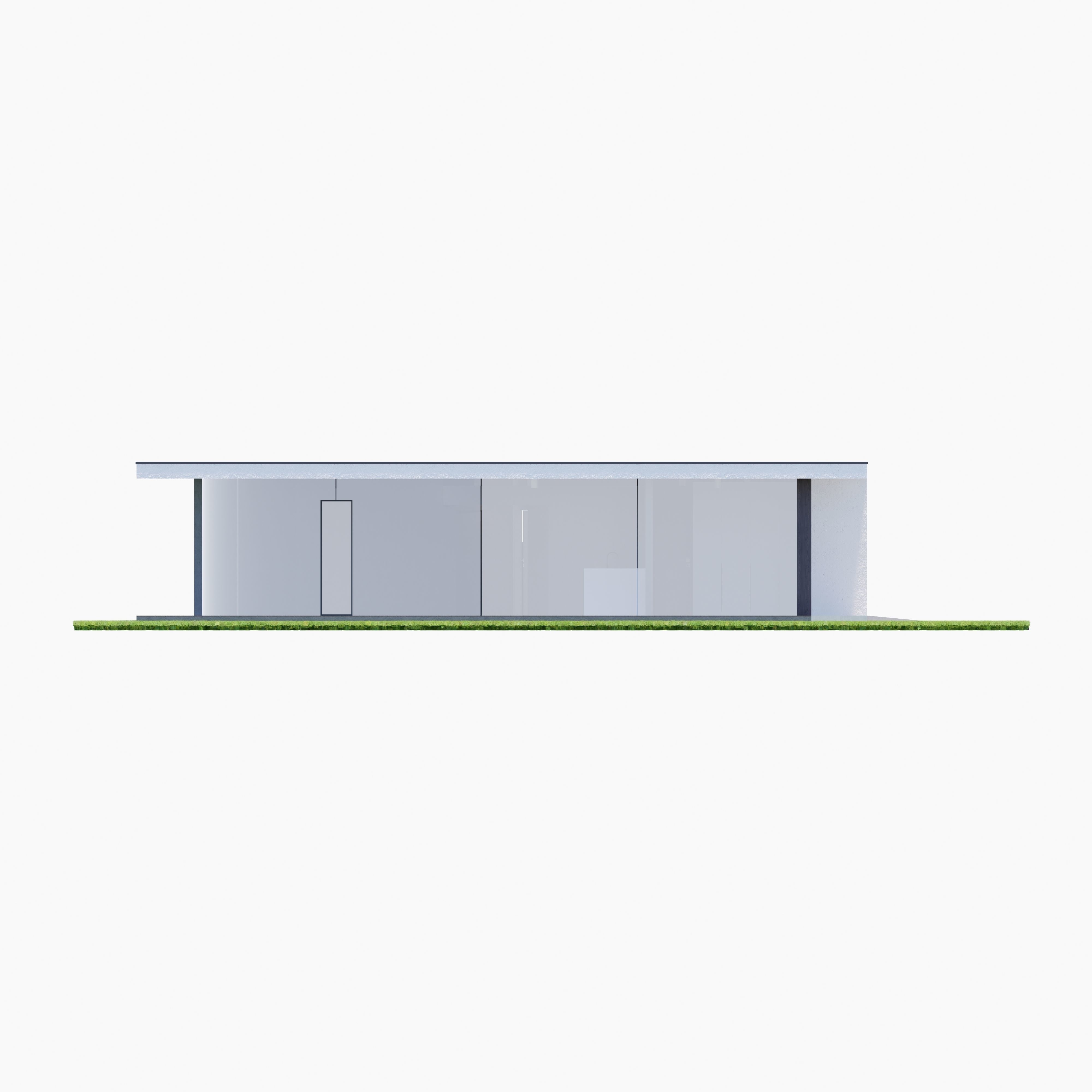 Family House 15 - Created with fully parametric Revit Families Low-poly 3D model_6