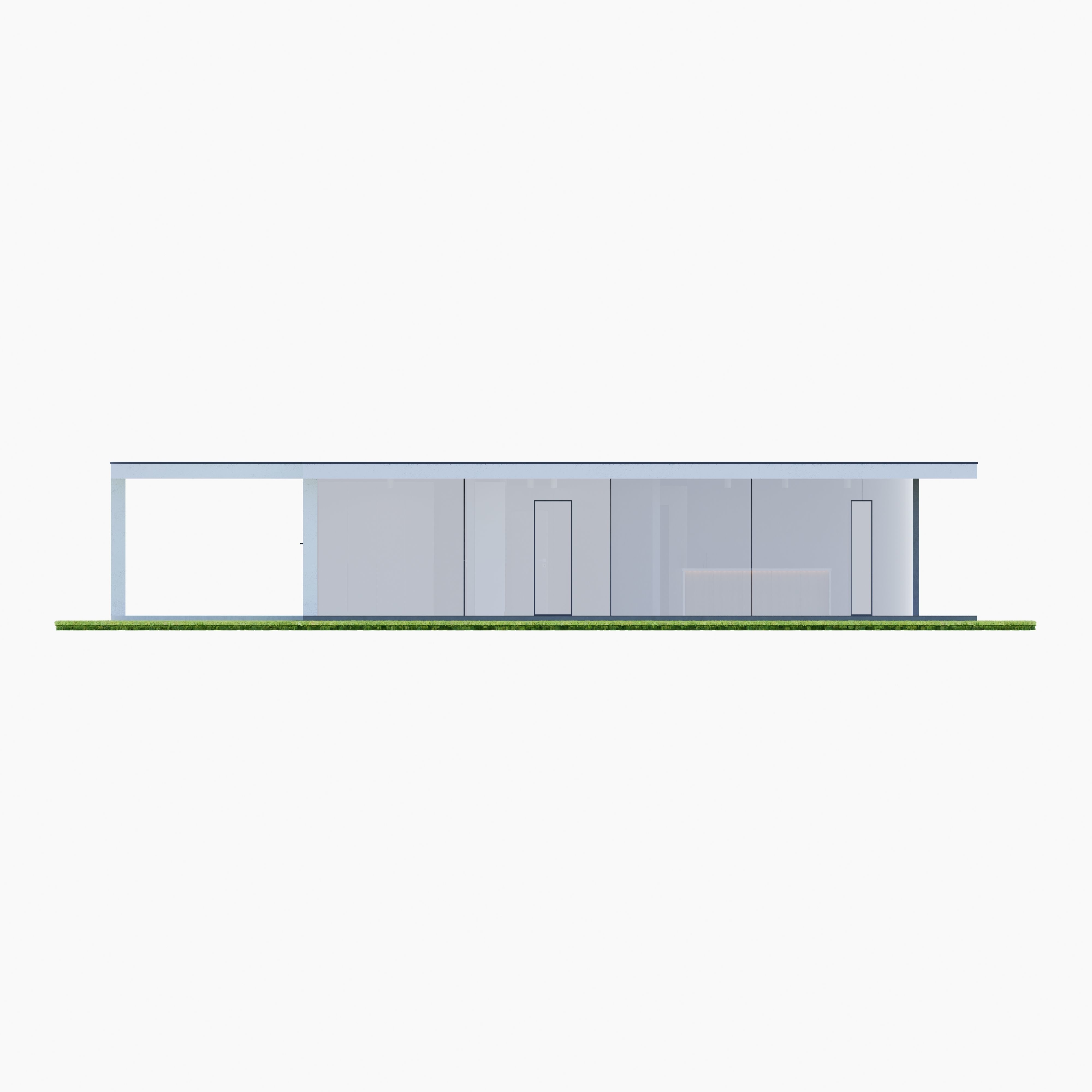 Family House 15 - Created with fully parametric Revit Families Low-poly 3D model_4