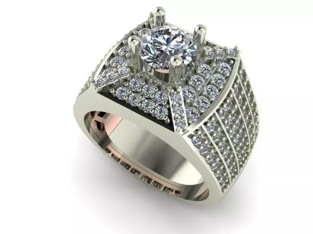 RINGS MEN DIAMOND 3D print model_0