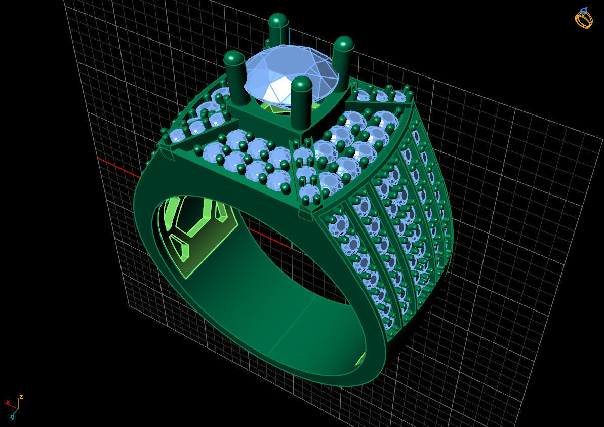 RINGS MEN DIAMOND 3D print model_1