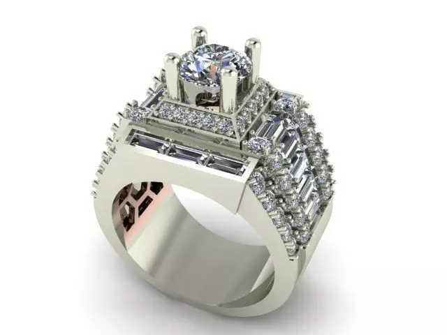 RINGS MEN DIAMOND 3D print model_0