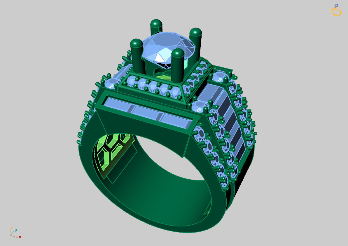 RINGS MEN DIAMOND 3D print model_1