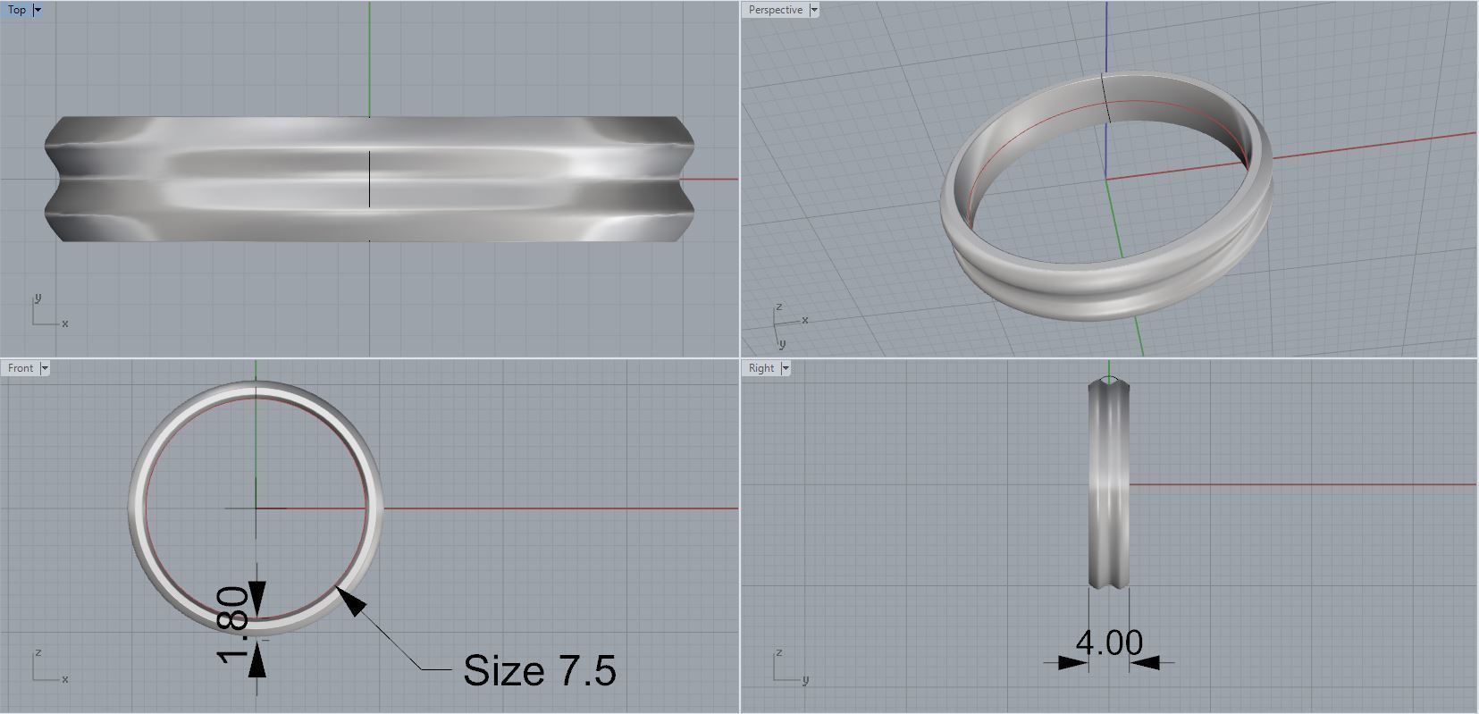 Engagement Band 3D print model_2